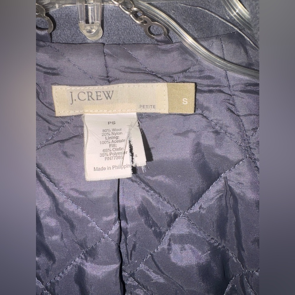 J.Crew Petite Wool Blend Peacoat Gray PS Small Thinsulate - Picture 6 of 11